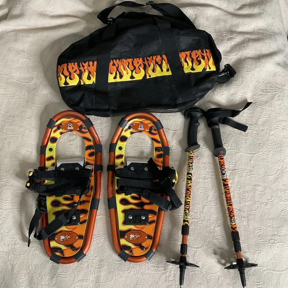 Yukon Charlie's Junior Trail Blaze‎ 7X16 Orange Snowshoes+Free Gift